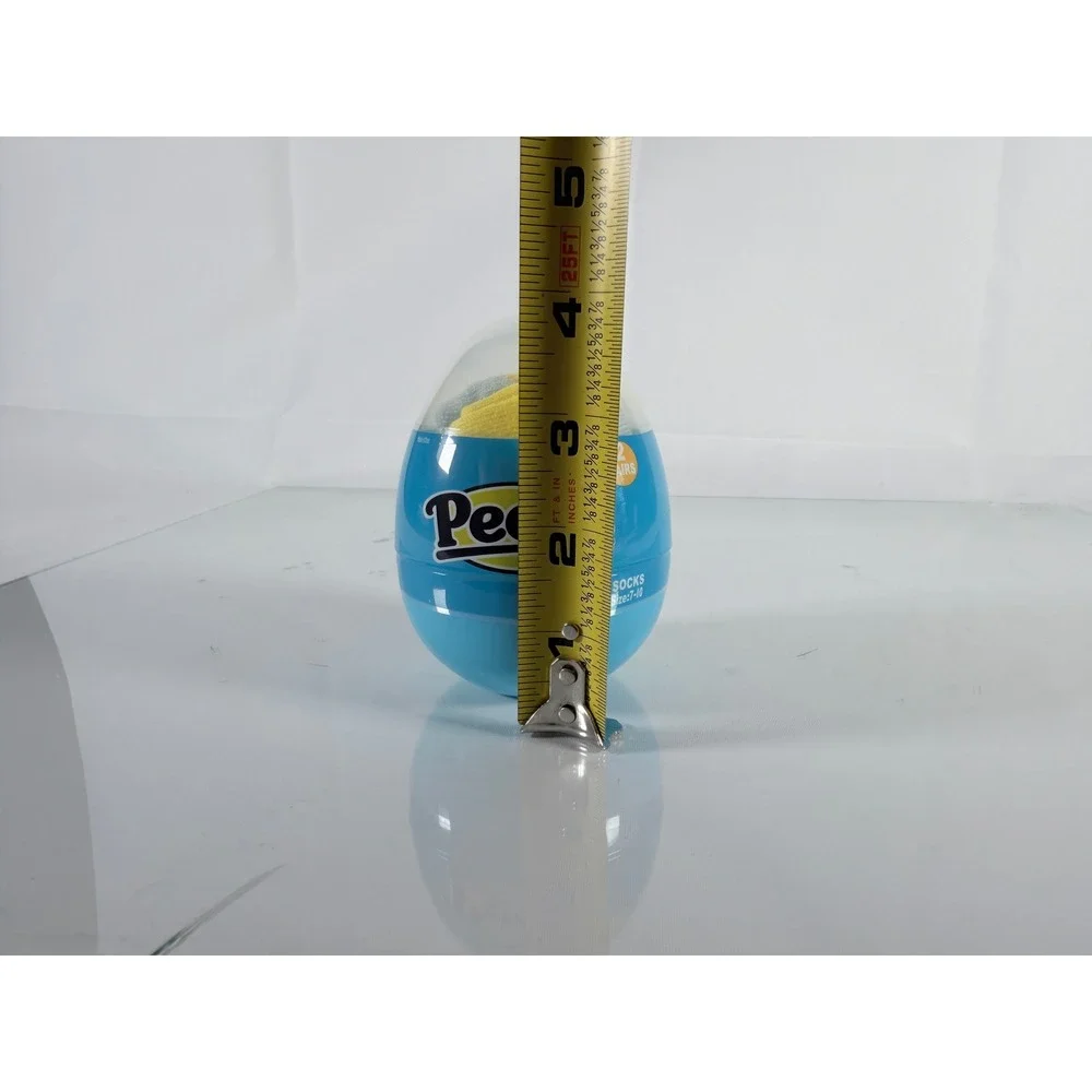 Peeps Easter Blue Plastic Egg Kids No Show Socks Size 7-10 2 Pairs